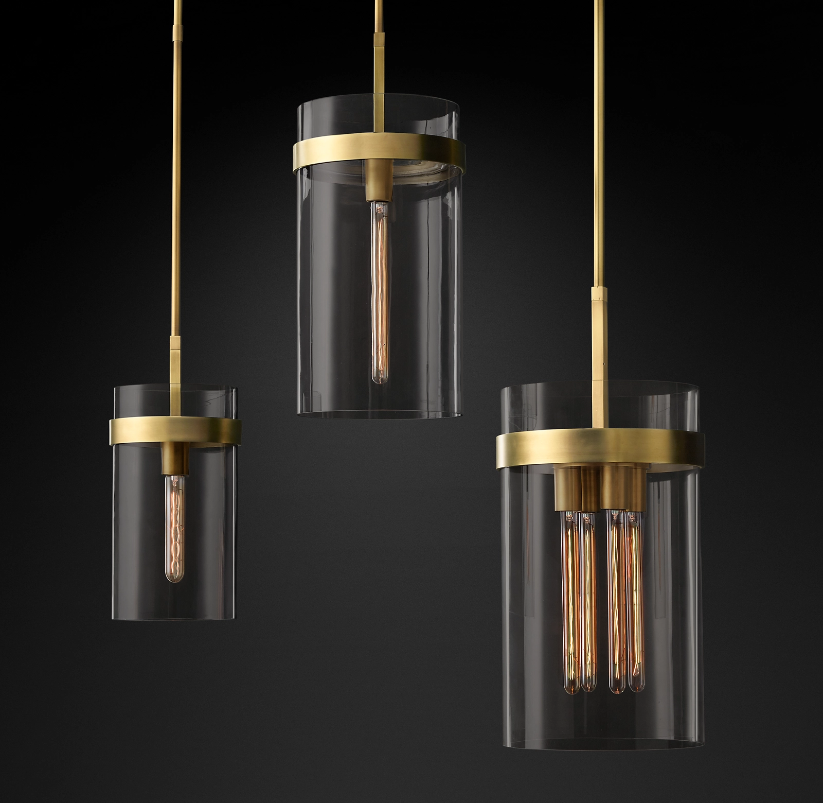 Ravelle Glass Pendant Lighting 12" for Dining Room