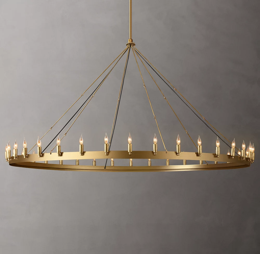 Camino Vintage Candelabra Round Chandelier for Living Room
