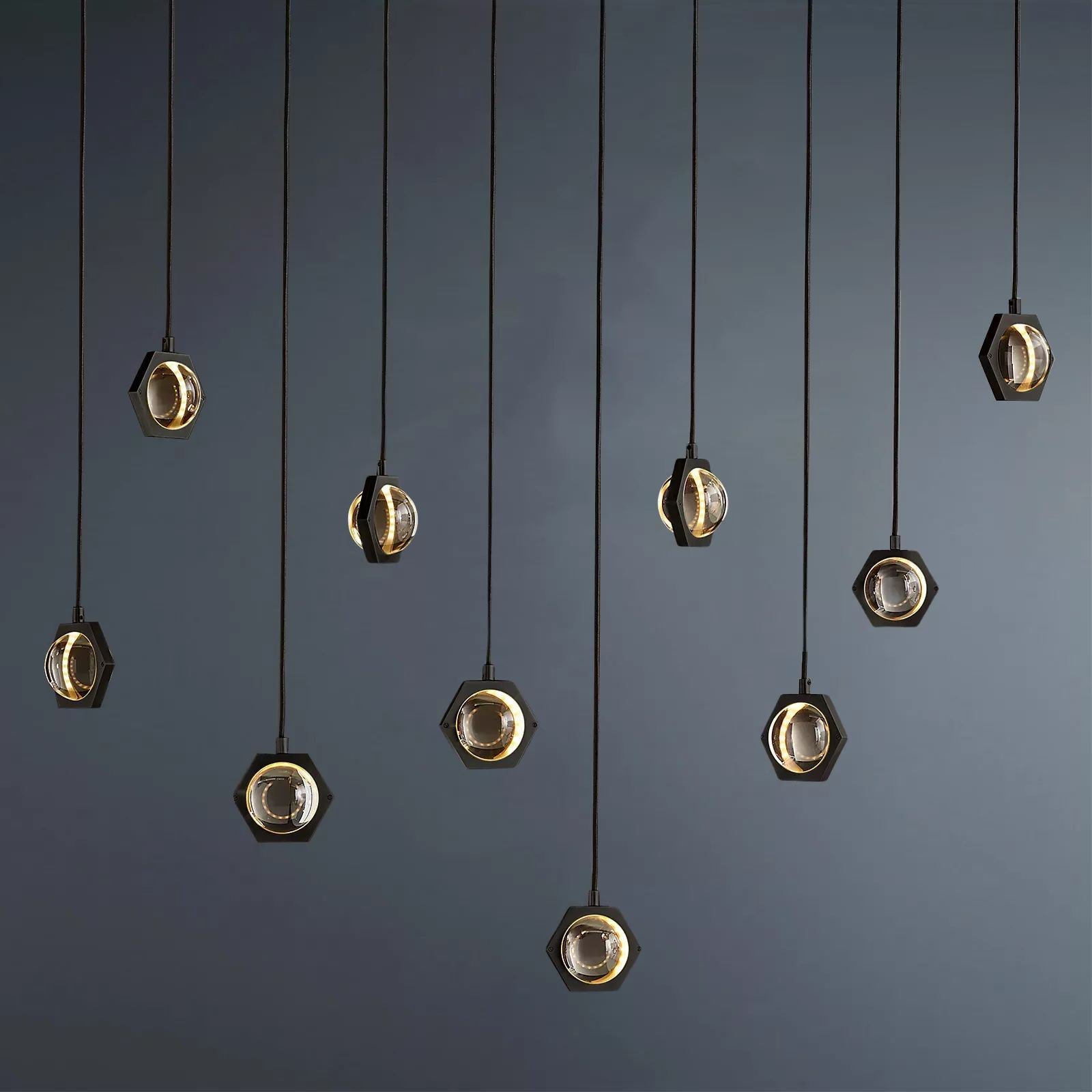Éclatant Vintage Rectangular Linear Chandelier Lighting 54"