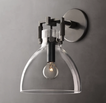 Machinist Glass Cloche Wall Sconce 8