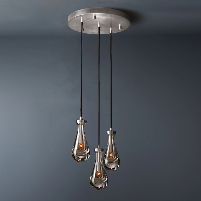 Raindrop Cord Round Chandelier Lights 3-Lights