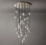Boule De Cristal Clear Glass Ball Round Cluster Chandelier Lighting 30"