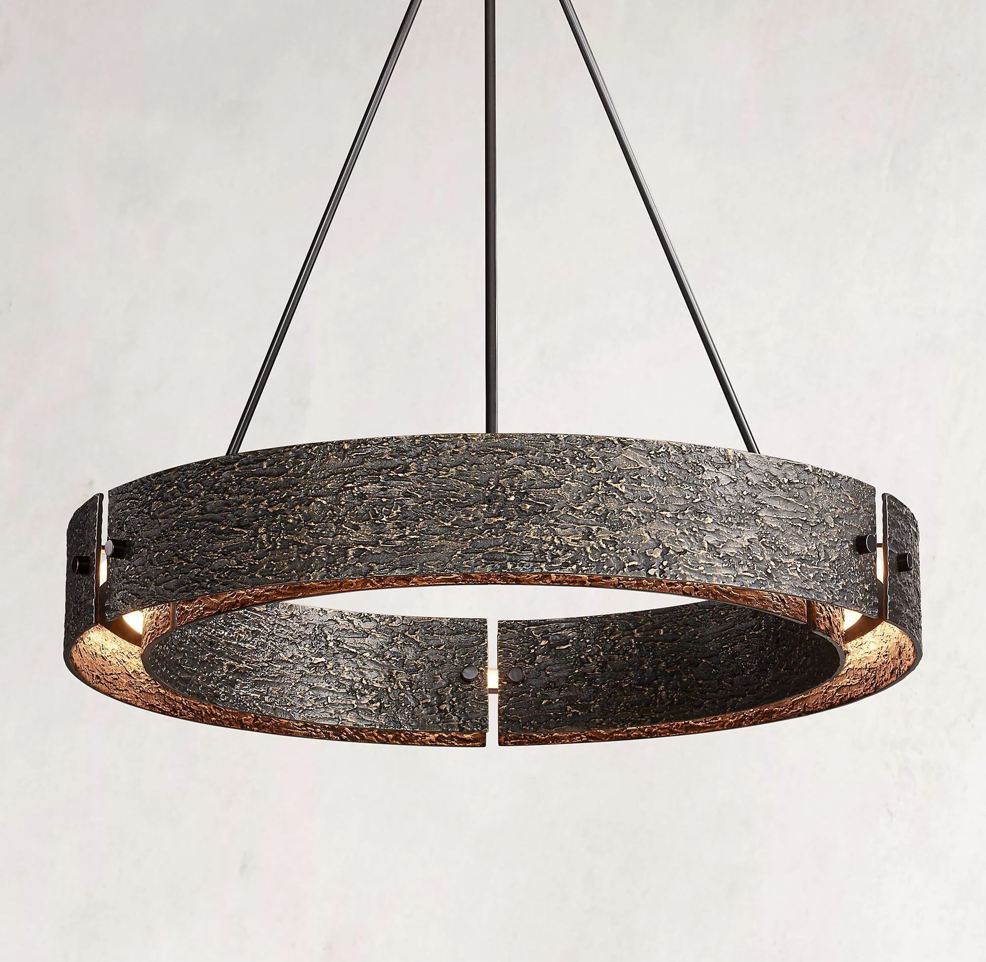 Vouvray Round Brass Chandelier Lighting D36"/D48"/D60" for Living Room