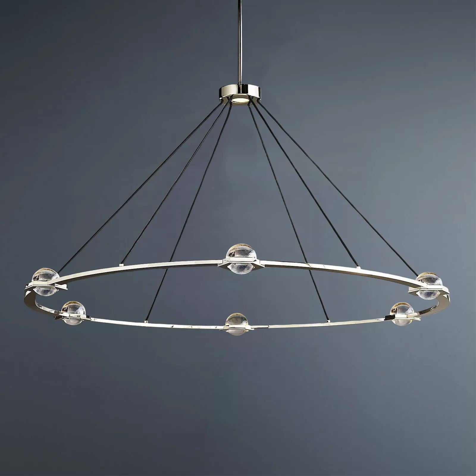 Éclatant Vintage Round Chandelier Lights 60"