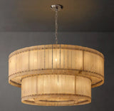 San Marco Alabaster Round 2-Tiered Chandelier Lights 22/37/48/60"