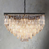 1920s Odeon Multi-Tier Crystal Square chandelier lighting 34" For Indoor Decoration Light