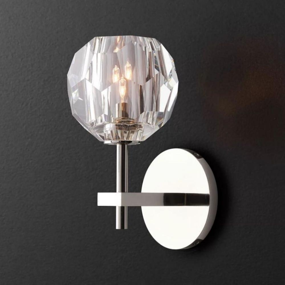 Boule De Clear Glass Elegant Wall Sconce