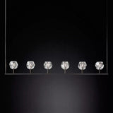 Boule De Clear Cristal Linear Chandelier Lighting 60"