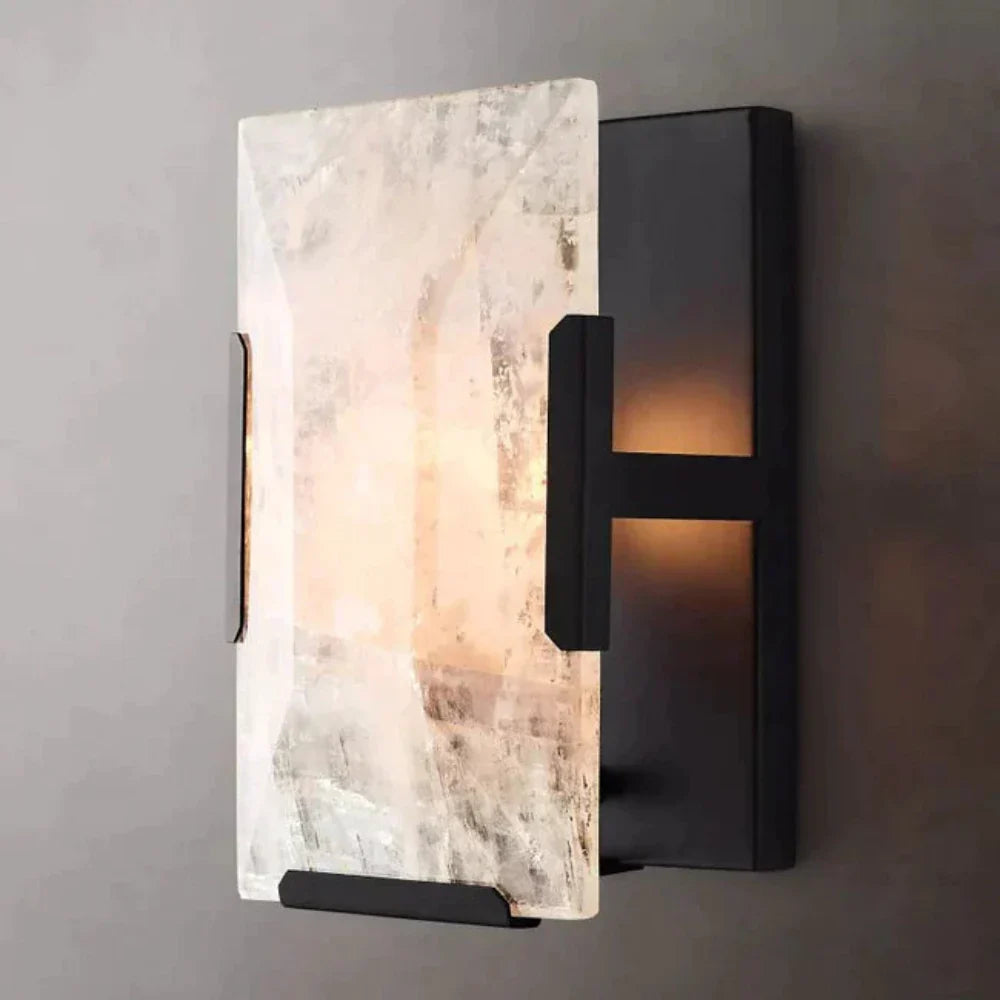 Harlowe Translucent Modern Calcite Wall Sconce For Hotel