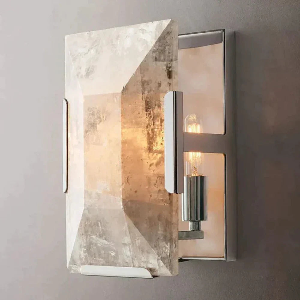 Harlowe Translucent Modern Calcite Wall Sconce For Hotel