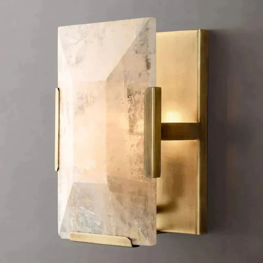 Harlowe Translucent Modern Calcite Wall Sconce For Hotel