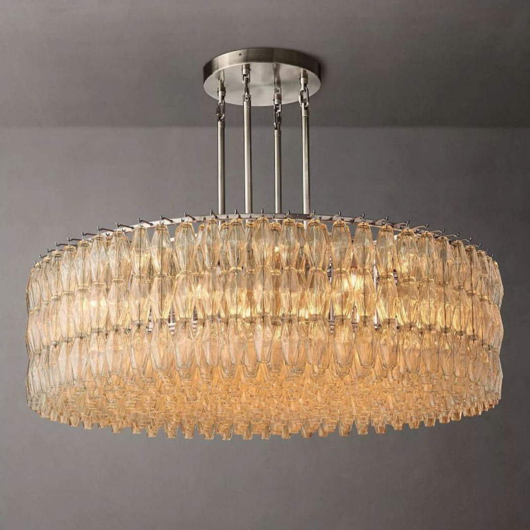 Chiaray Glass Round Chandelier Lighting 61"