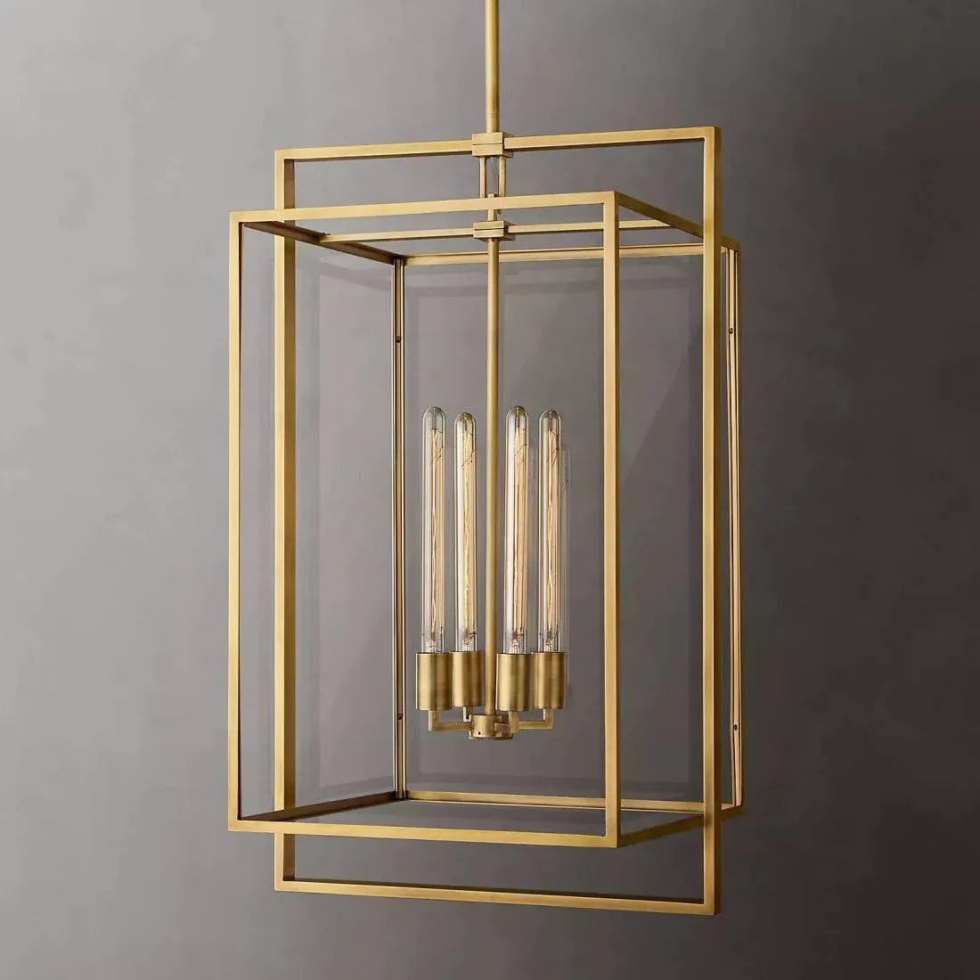 Beckman Lantern Pendant Lighting 34", Morden Pendant Light