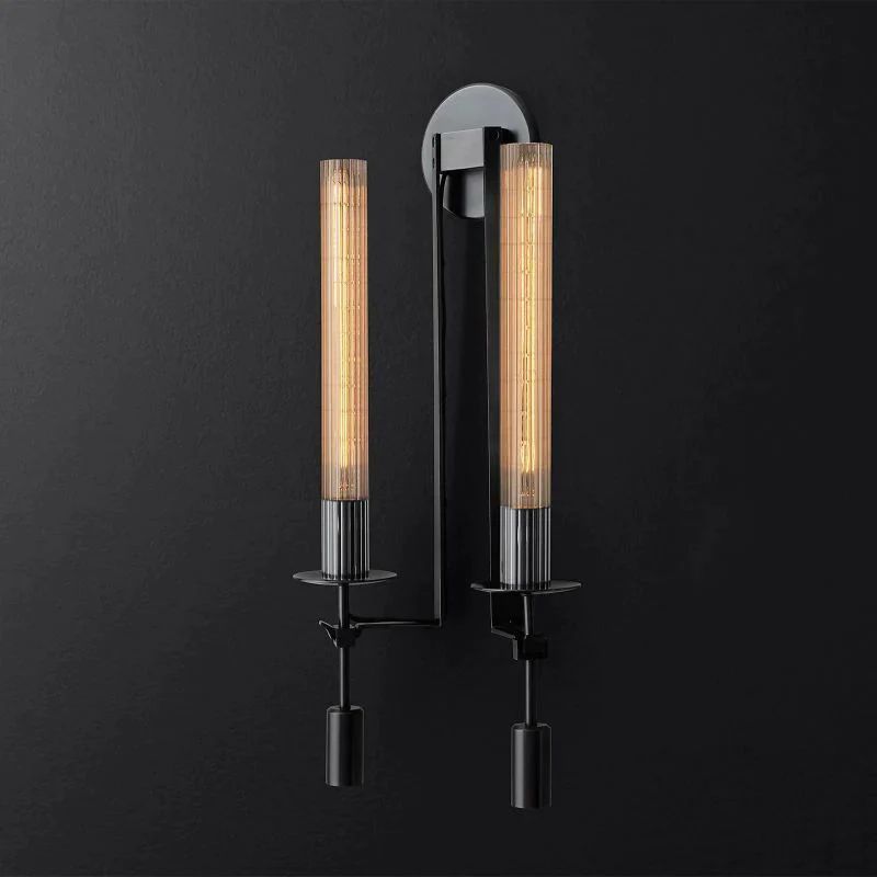 Cannele Double Wall Sconce Light for Living Room
