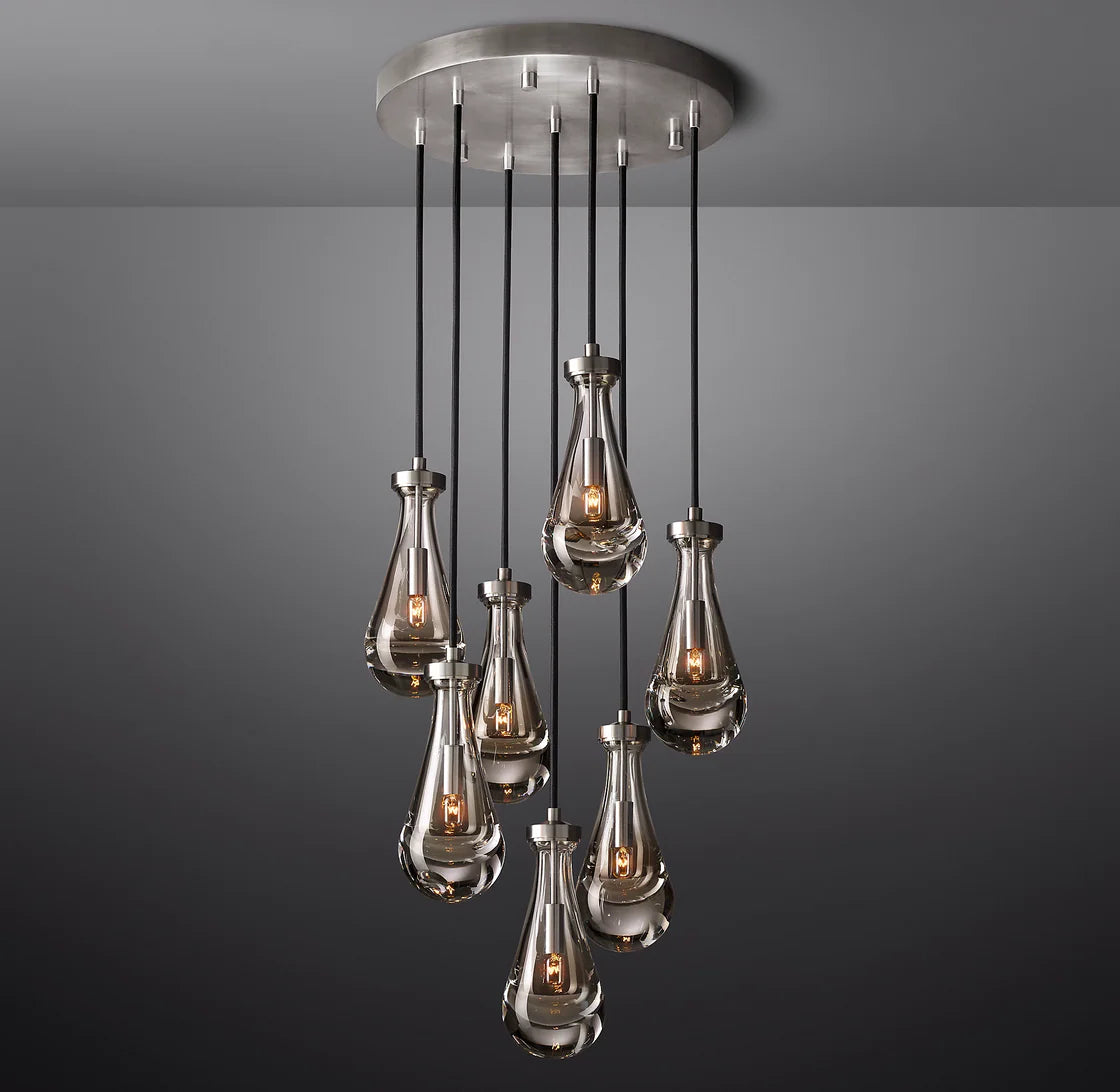 Modern Round Raindrop Chandelier Light