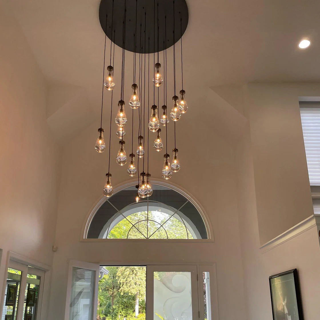 Modern Round Raindrop Chandelier Light
