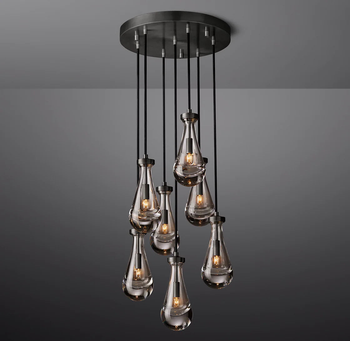 Modern Round Raindrop Chandelier Light