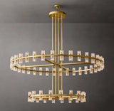 Arcachones LED Luxury Round Two-Tier Chandelier 60