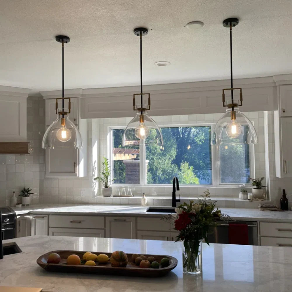 Machinists Glass Cloche Pendant Light