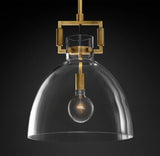Machinists Glass Cloche Pendant Light