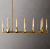 Cannele Candlestick Linear Chandelier Light 55" Vintage