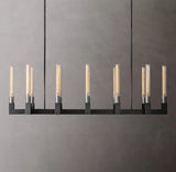 Cannele Candlestick Linear Chandelier Light 55" Vintage