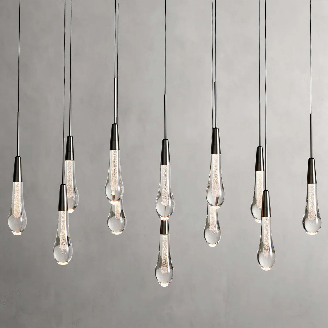 Modern Soltaire Linear Chandelier 37'' 50'' 70'' 87" 120"