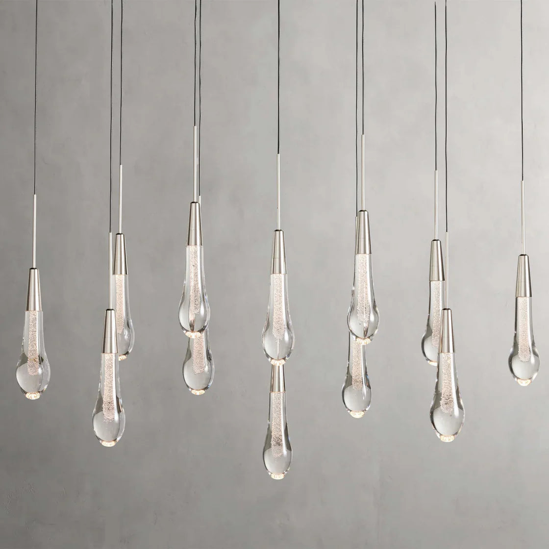 Modern Soltaire Linear Chandelier 37'' 50'' 70'' 87" 120"