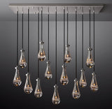 Rain Linear Modern Chandelier Light W54" Elegant