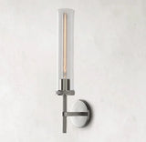 Lambeths Knurled Grand Sconce, Long Torch Knurled Contemporary Bedroom Wall Sconce