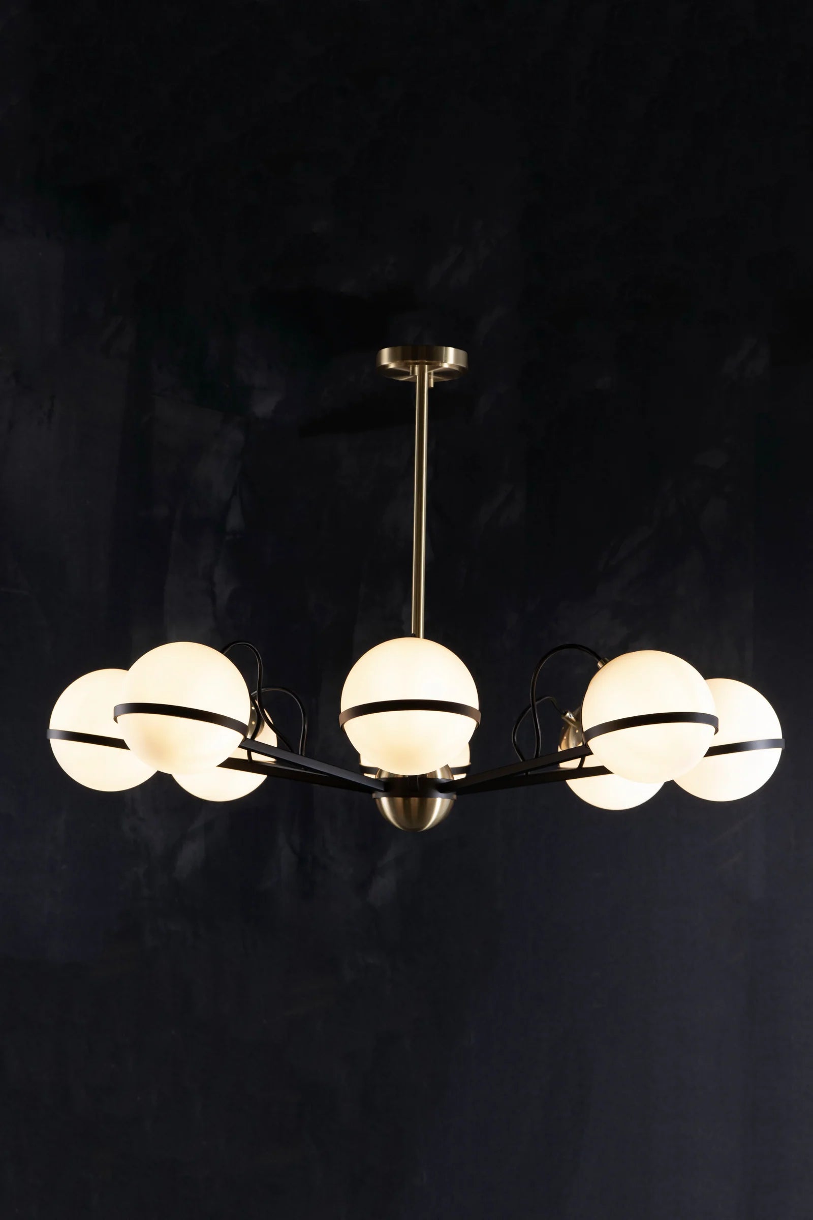 Luma Milk Glass Globe Chandelier