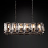 Harlowe Crystal Rectangular Chandelier Lights 42"