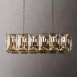 Harlowe Crystal Rectangular Chandelier Lights 42"