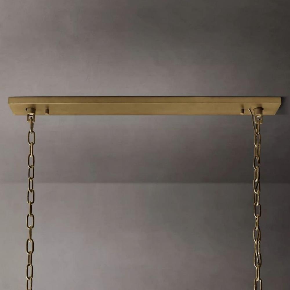 Harlowe Crystal Rectangular Chandelier Lighting 62"
