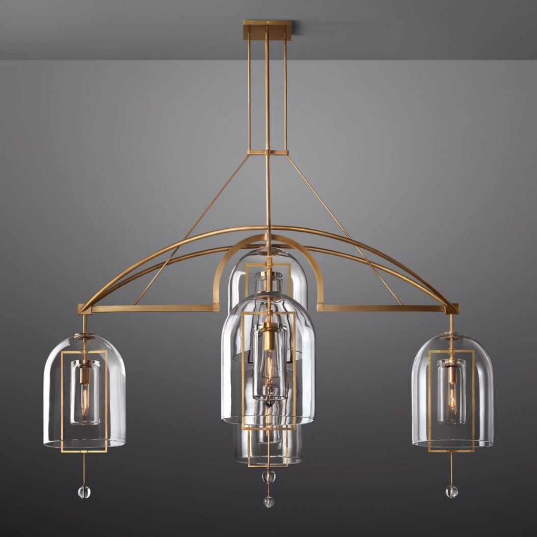 Fulcrum Round Chandelier Light 73" - 5 Lights