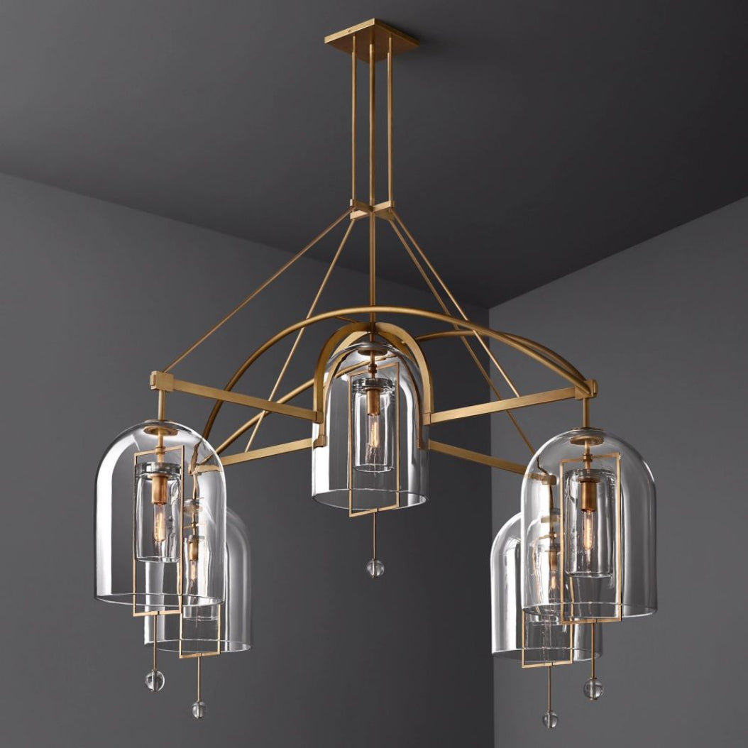 Fulcrum Round Chandelier Light 73" - 5 Lights