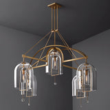 Fulcrum Round Chandelier Light 73" - 5 Lights