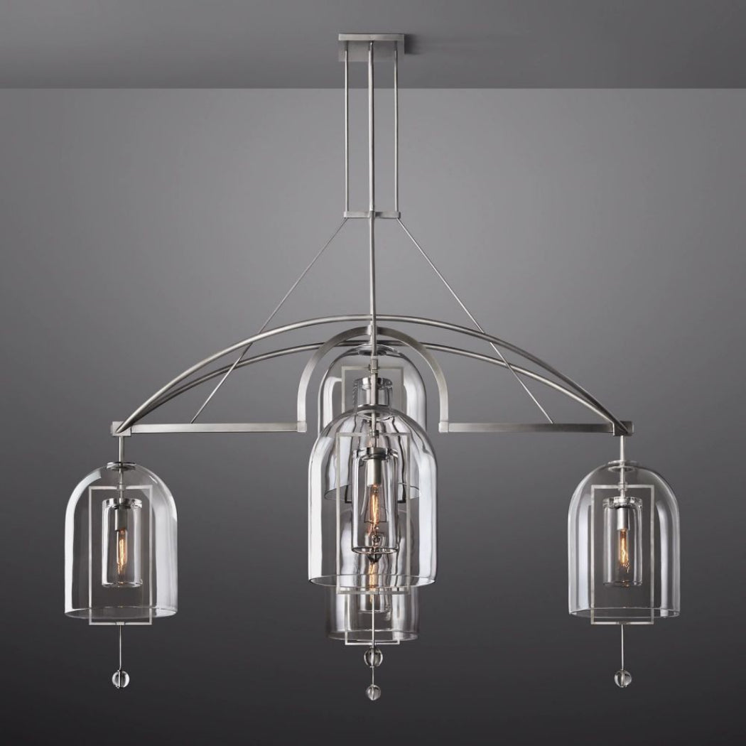 Fulcrum Round Chandelier Light 73" - 5 Lights