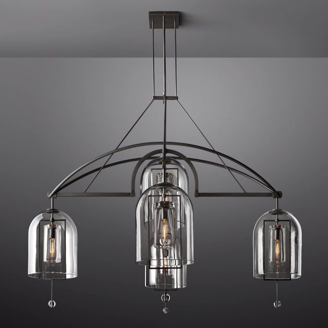 Fulcrum Round Chandelier Light 73" - 5 Lights