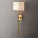Thaddeus Modern Forged Brass Shaded Wall Sconce For Living Room