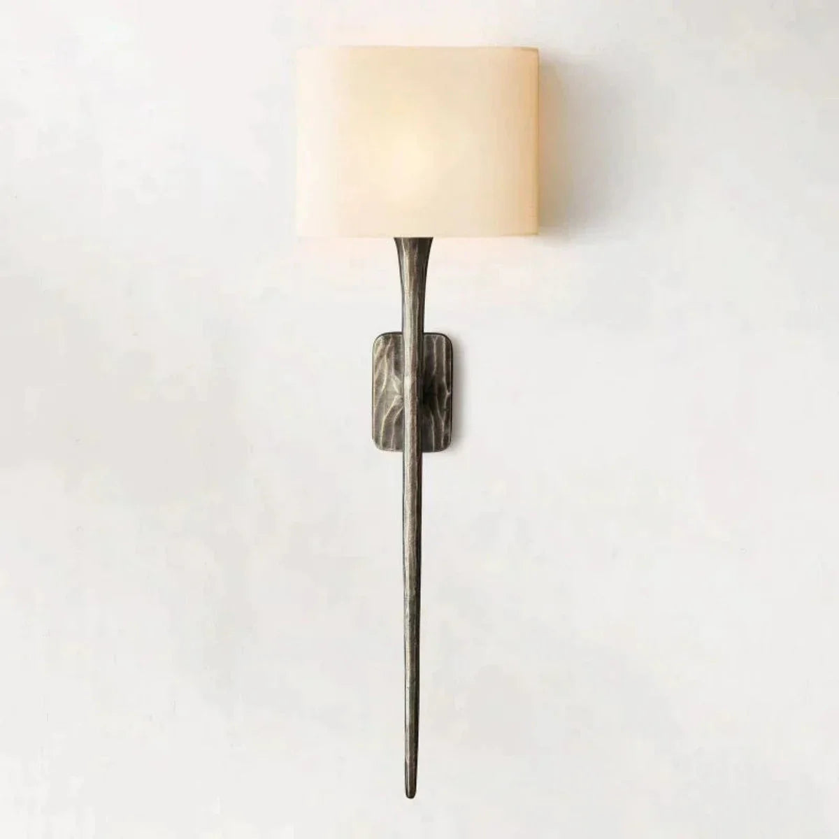Thaddeus Modern Forged Brass Shaded Wall Sconce For Living Room