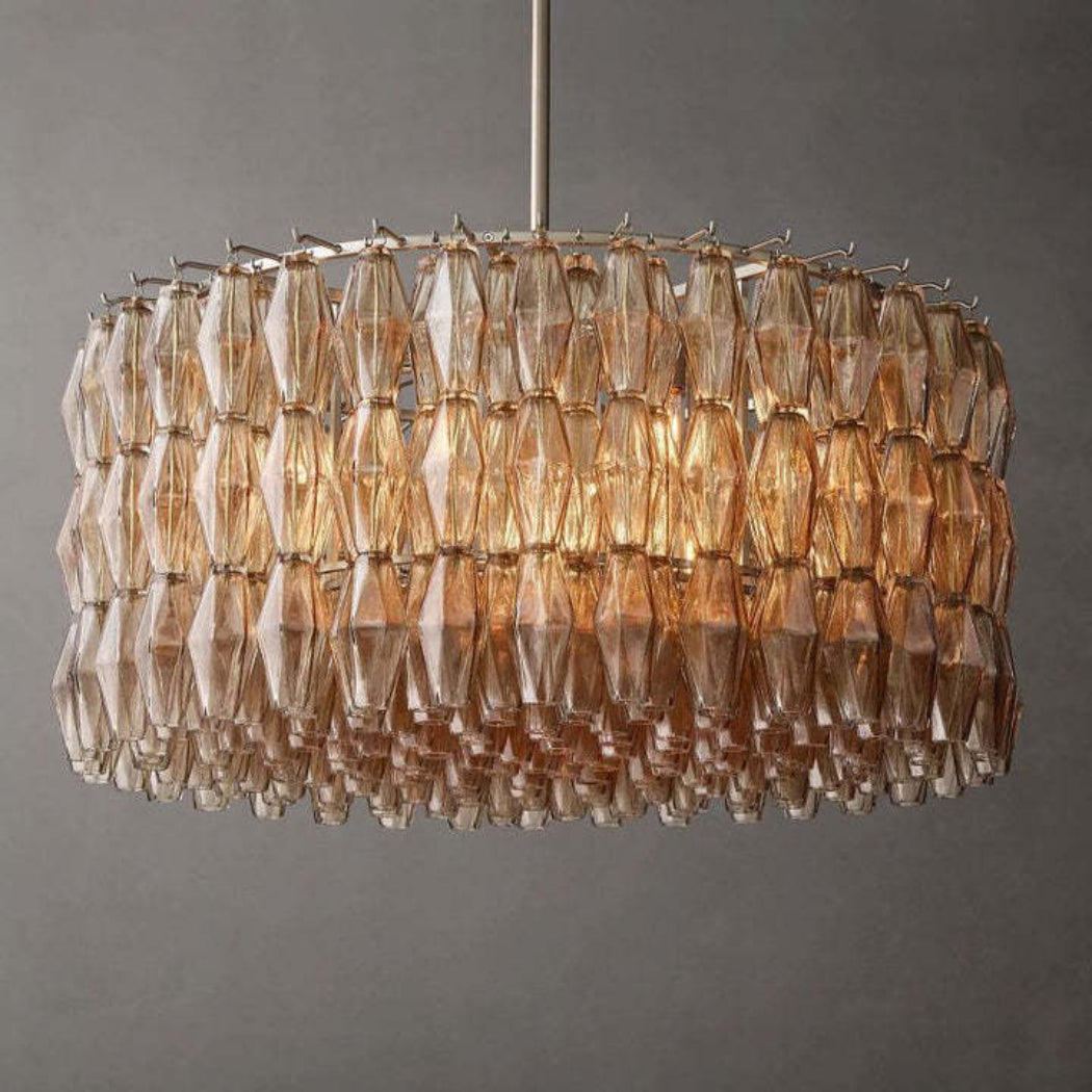 Chiaray Glass Round Chandelier Lights 37"