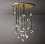 Boule De Cristal Clear Glass Ball Round Cluster Chandelier Light 40"