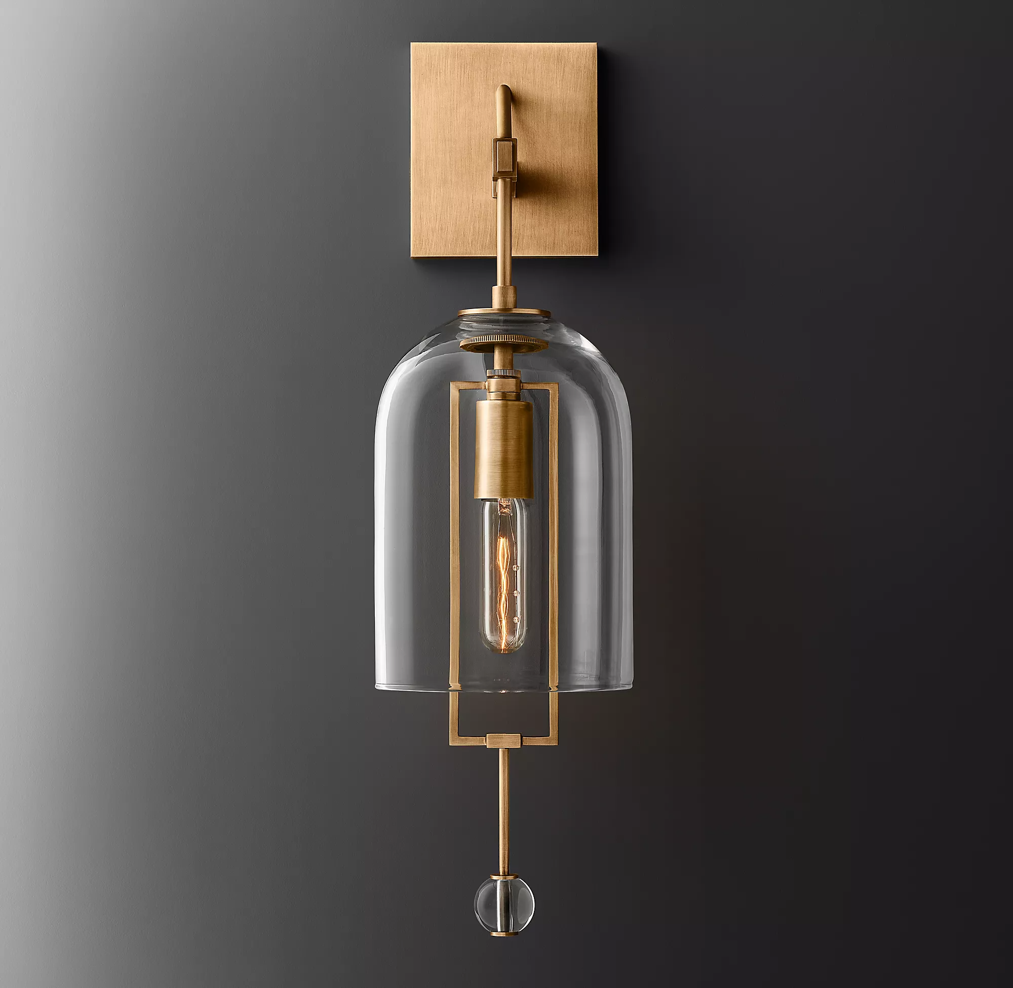 Fulcrum Glass Wall Sconce Light 24" for Living Room