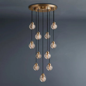 Pearly Round Chandelier 22