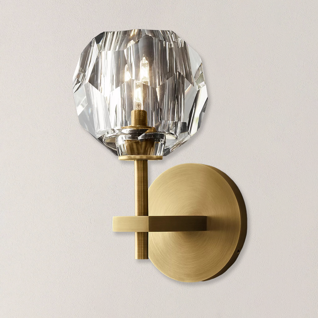 Boule De Clear Glass Elegant Wall Sconce