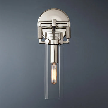 Machinist Glass Cylinder Wall Sconce 9