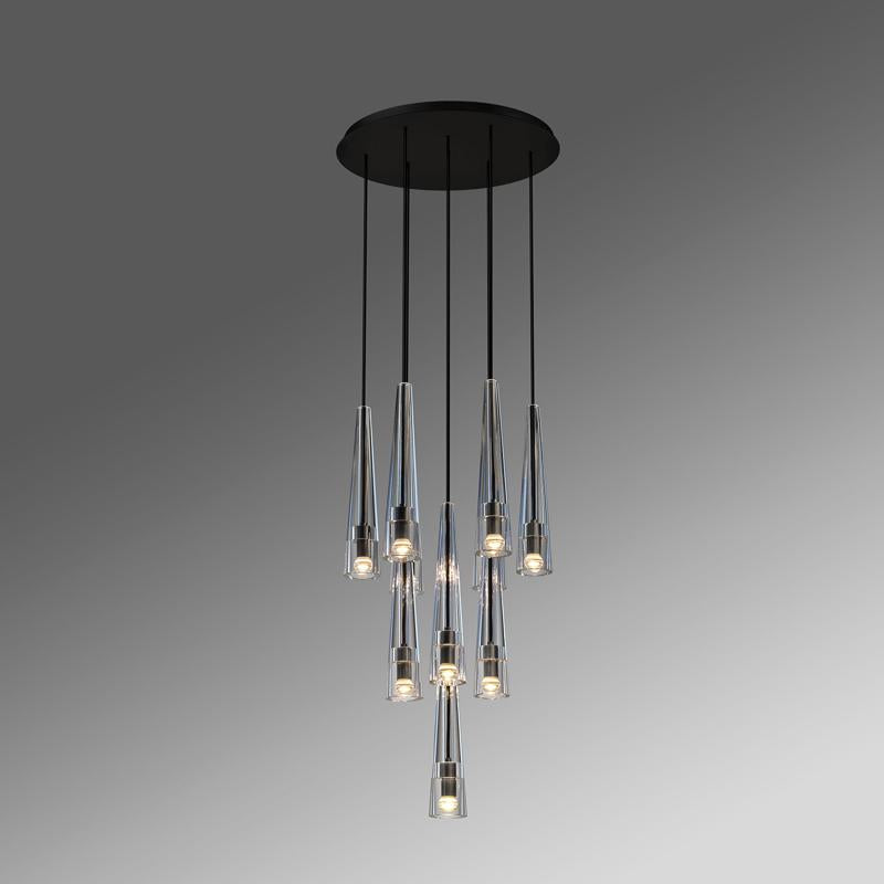 Apollin Round Crystal Chandelier Lighting for Kitchen Island