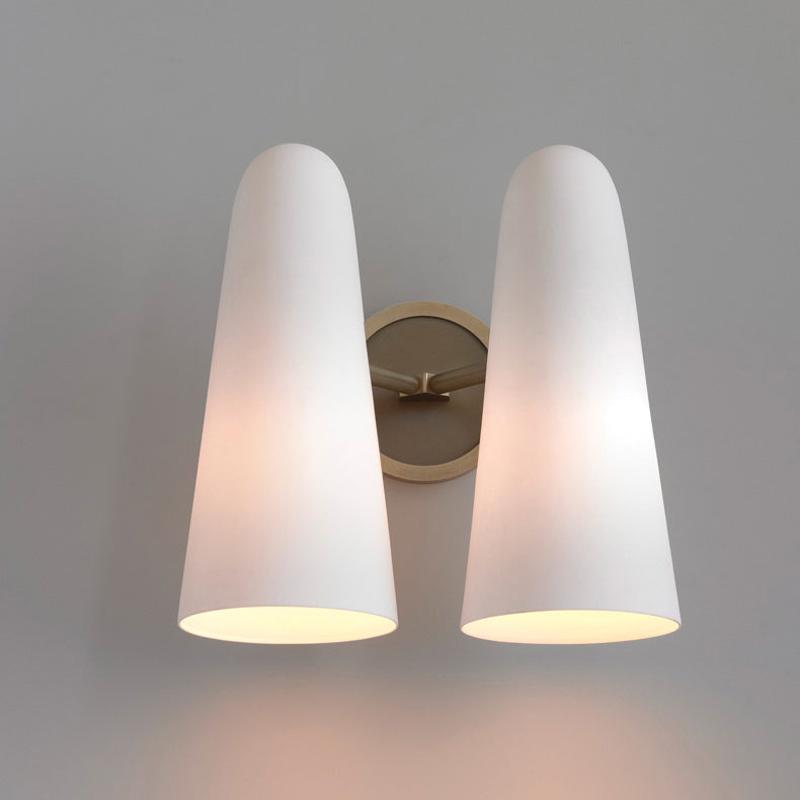 Montfaucon Double-headed Brass  Wall Sconce