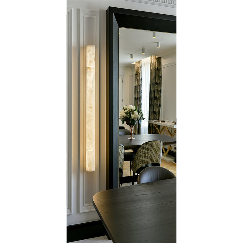Charnele Marble Outdoor Long Wall Sconce Light